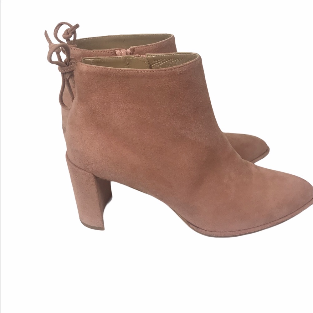 Stuart Weitzman Lofty Booties Naked Suede 6.5 $500 - image 2